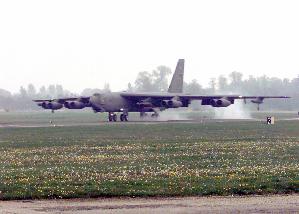 A B-52 on takeoff roll.....