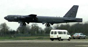 The B-52 takes off....